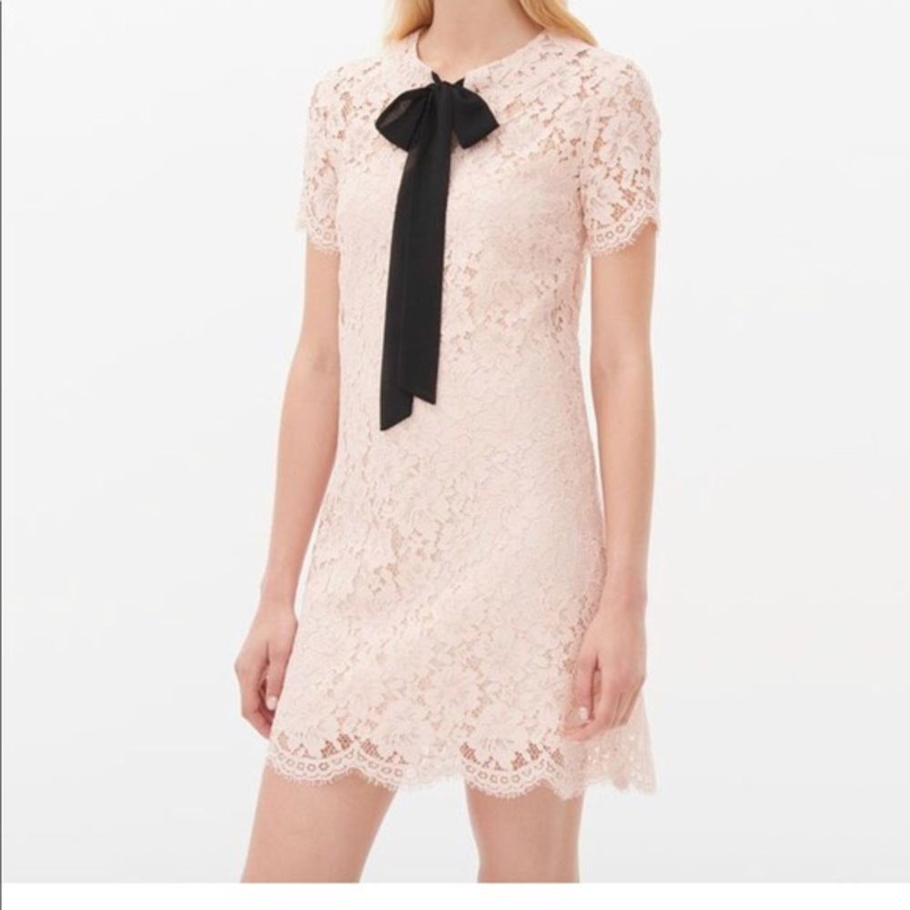 Sandro pink lace dress